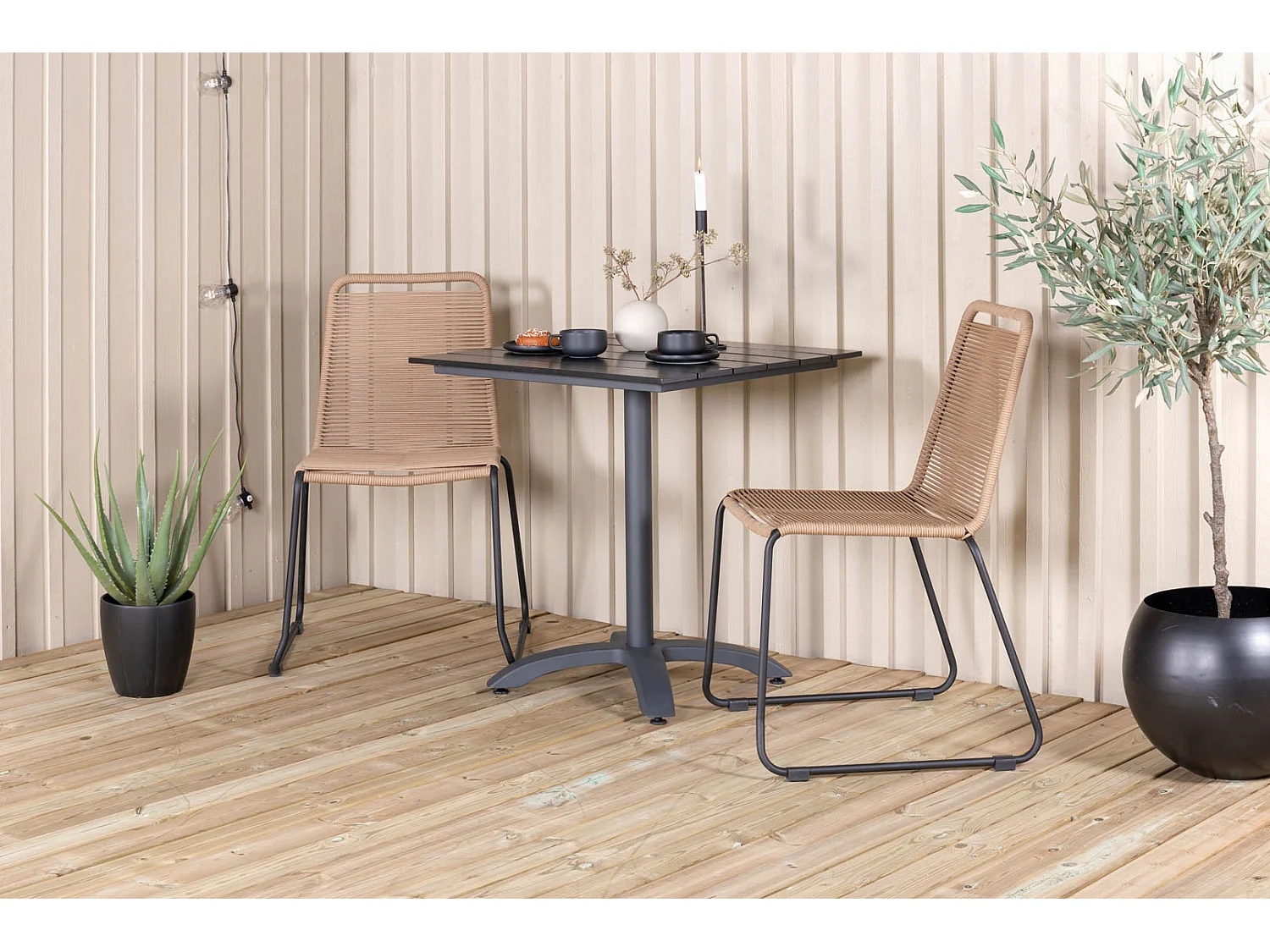 Table de Jardin "Colorado" 74cm Noir