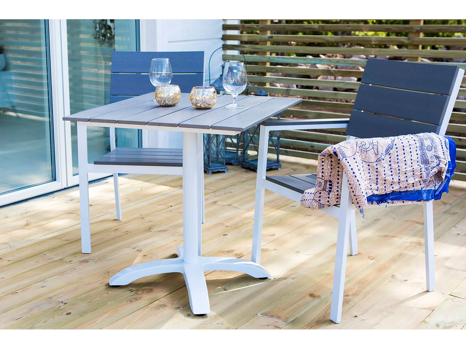 Table de Jardin "Colorado" 70cm Gris
