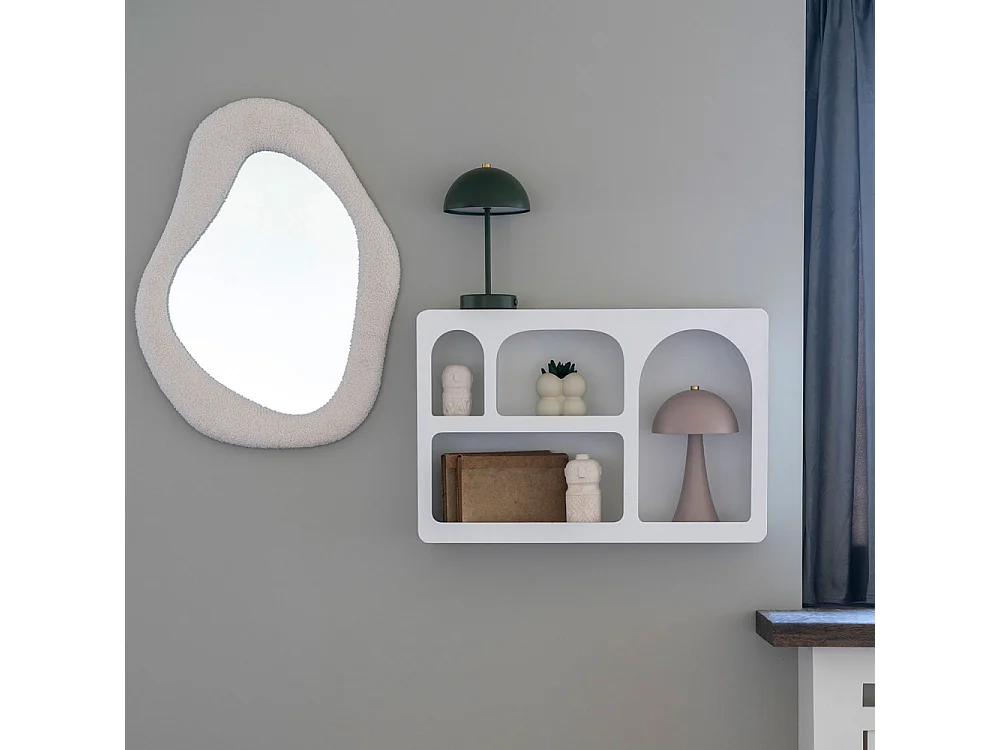 Miroir moderne en peluche BOSA – L 46.5 × H 61cm