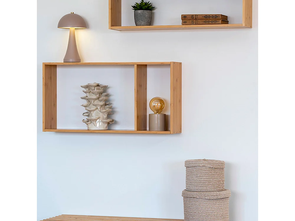 Ember Wandregal 70x15x36cm Natur.