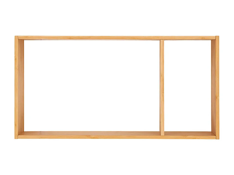 Ember - Etagère murale 2 niches en bambou L70cm - Bois clair