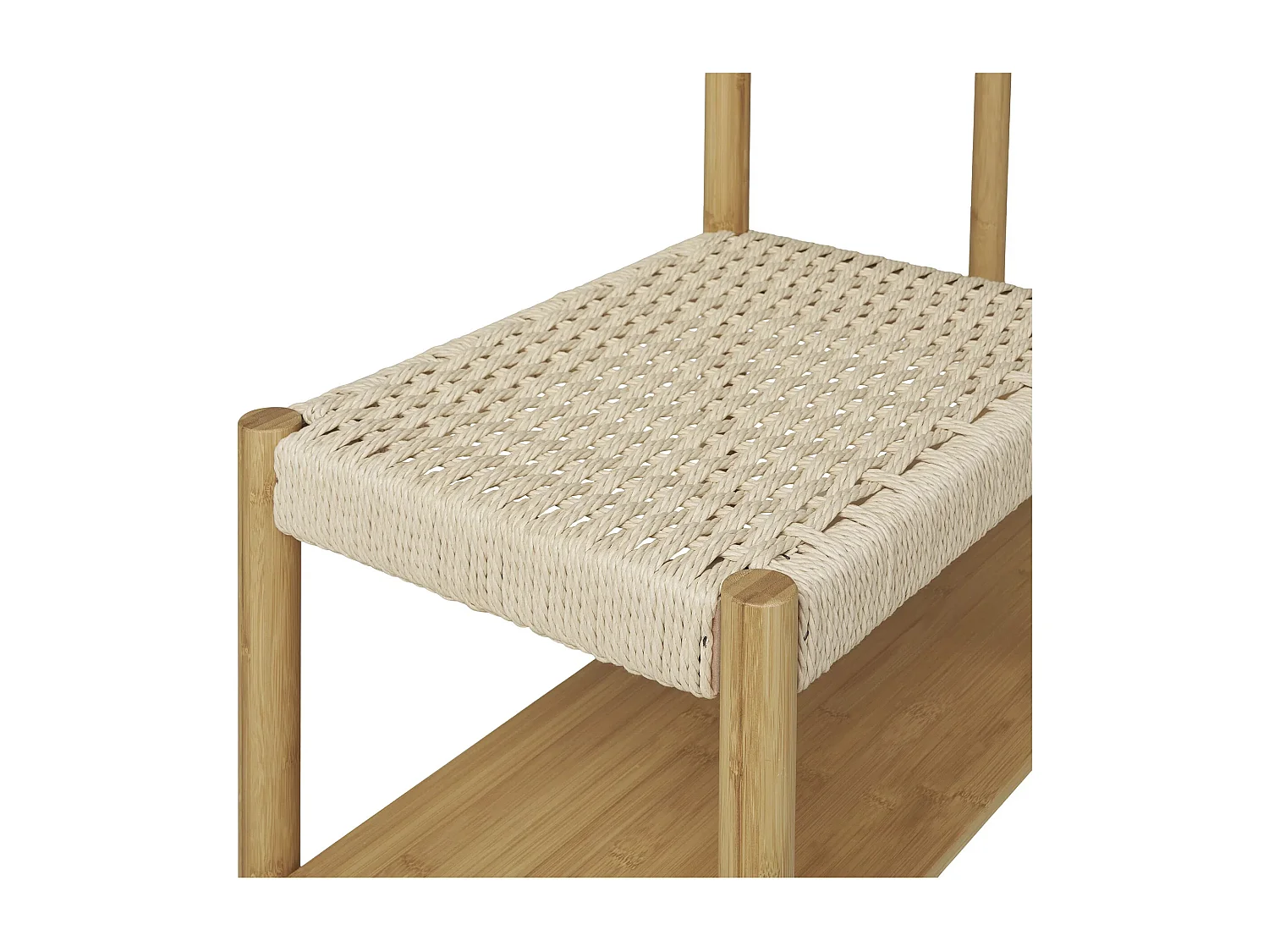 Vestiaire d’entrée BIZA – Bambou & corde tressée – Style bohème-scandinave