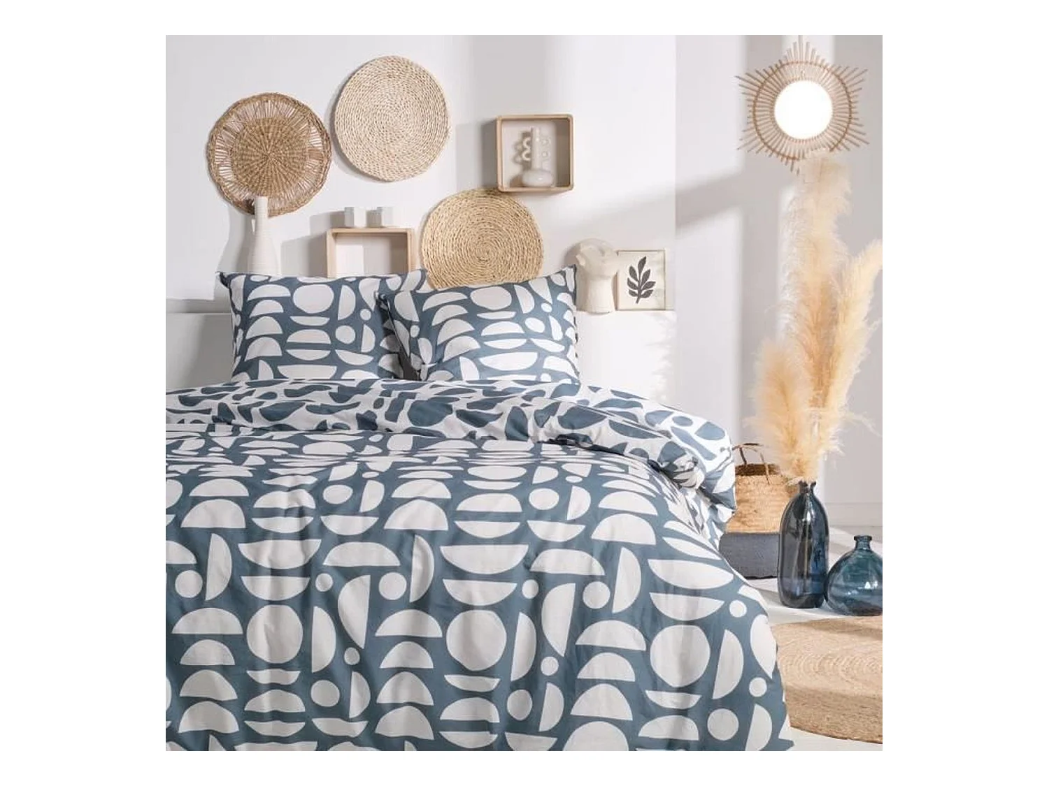 Parure de lit 220 x 240 + 2 taies d'oreiller 63 x 63