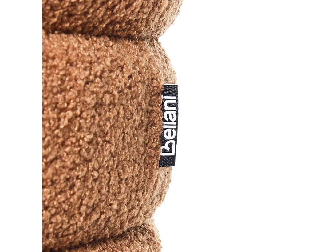 Pufe CHILLY Bouclé Castanho dourado 42 cm 42 cm 41 cm