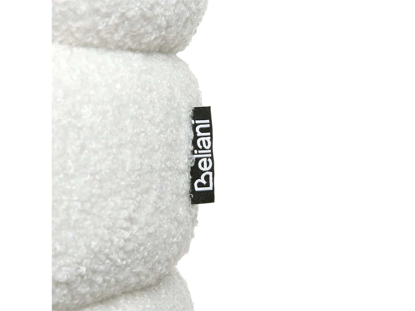 Pufe CHILLY Bouclé Branco creme 42 cm 42 cm 41 cm