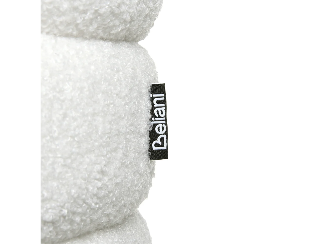 Pufe CHILLY Bouclé Branco creme 42 cm 42 cm 41 cm