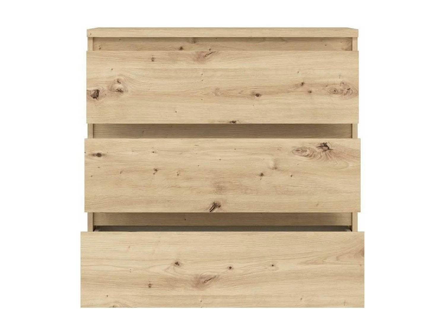 CHELSEA ladekast met 3 laden - 77,2 x 42 x 79,9 cm - ambachtelijk eikenhout