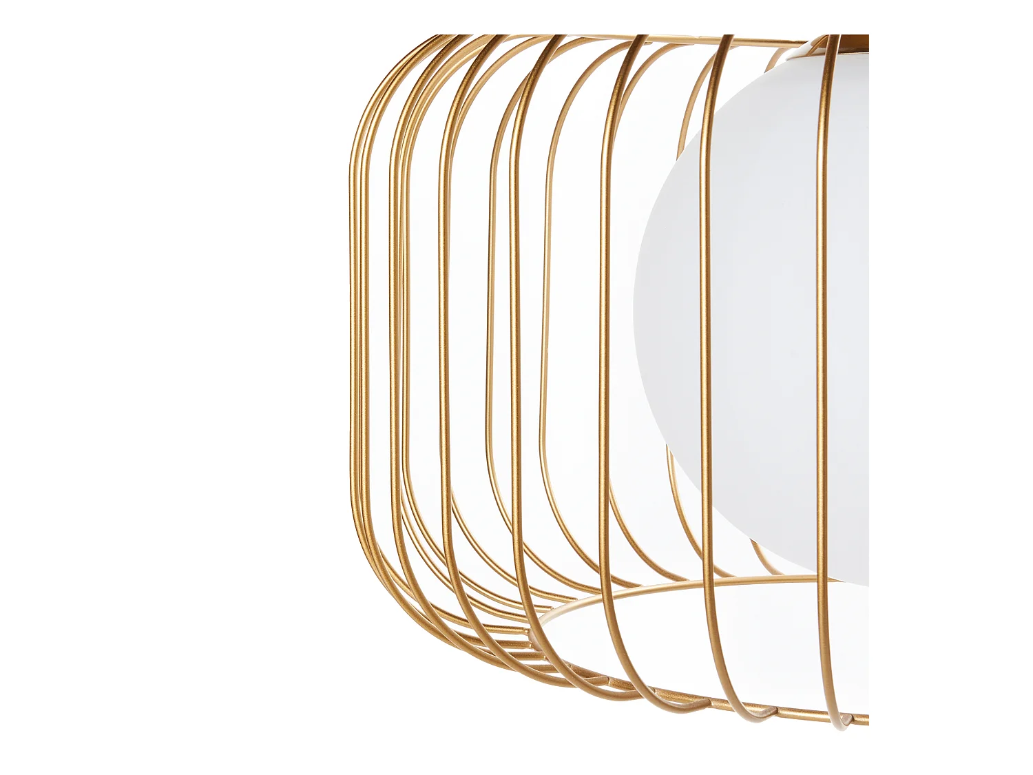 Industrielle moderne Pendelleuchte Käfig Metall Eisen Schirm Gold Bairoa