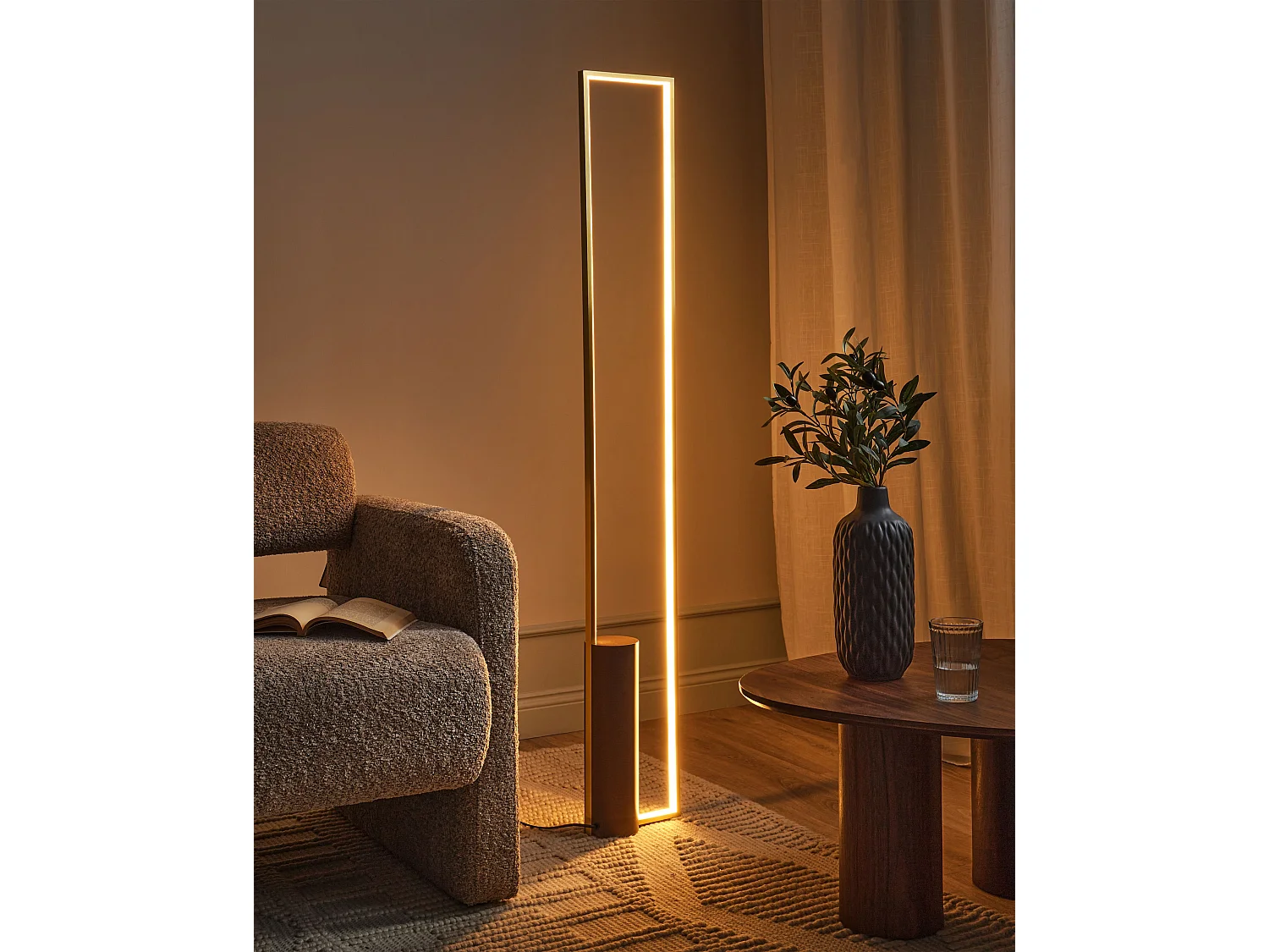 LED staande lamp PATRICIO Metaal Goud