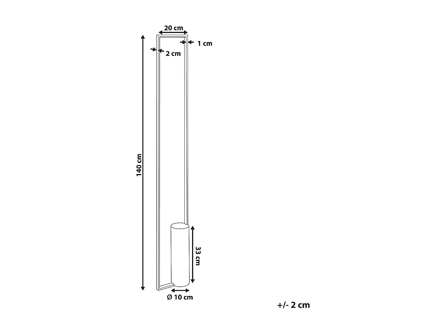 LED staande lamp PATRICIO Metaal Goud