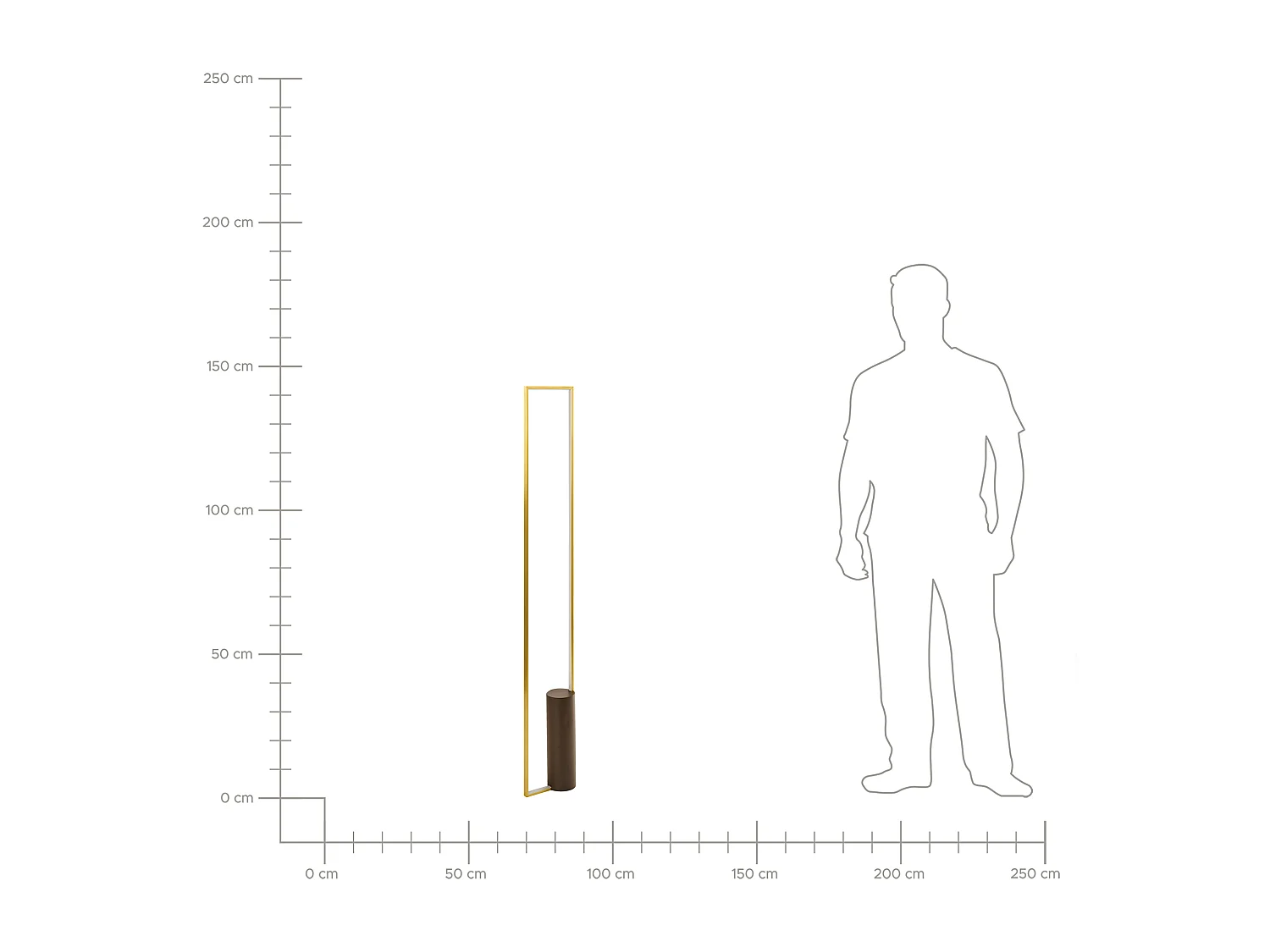 LED staande lamp PATRICIO Metaal Goud