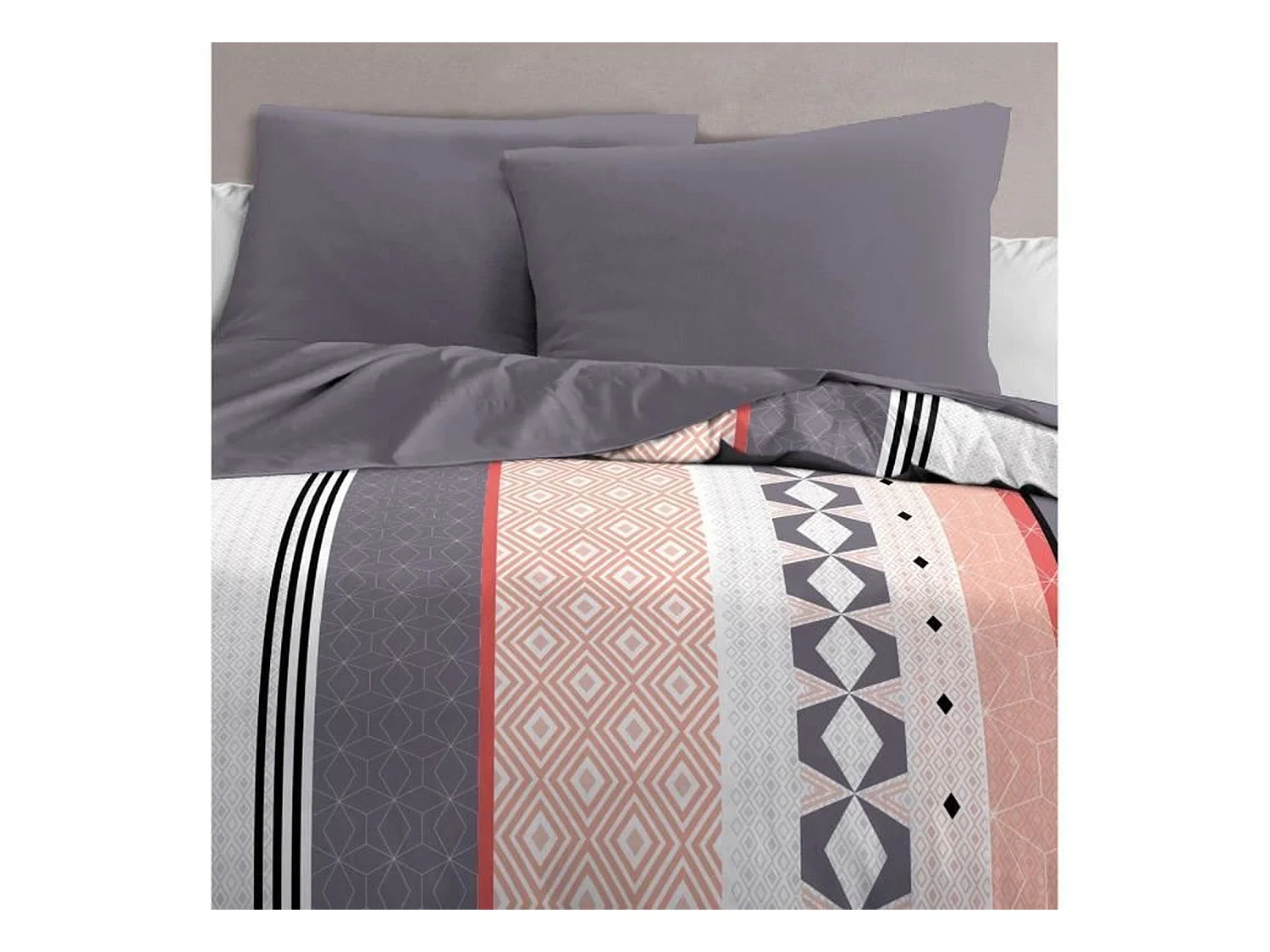 Microvezel dekbedset - 1 dekbedovertrek 220 x 240 cm + 2 kussenslopen 63 x 63 cm - Blauw