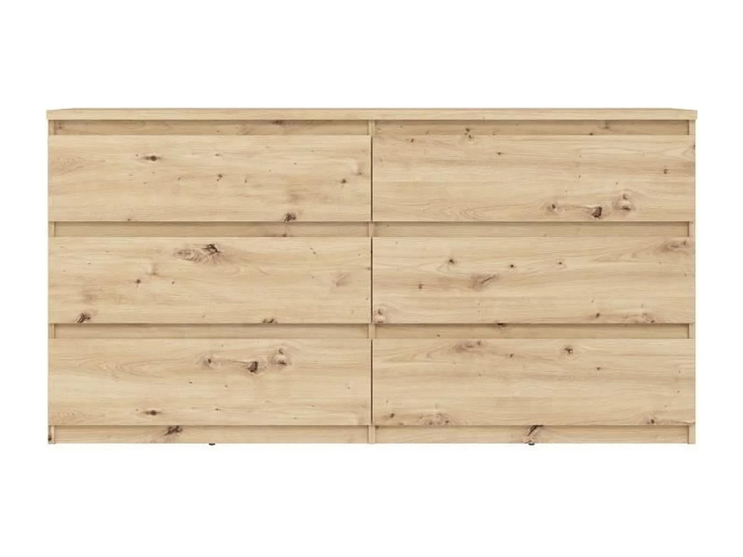 CHELSEA ladekast met 6 laden - 154 cm x 42,2 x 79,9 cm - ambachtelijk eikenhout