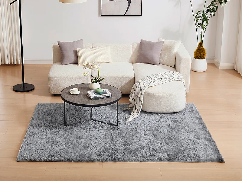 Superzacht hoogpolig shaggy tapijt - 160 x 230 cm - Grijs - DOLCE