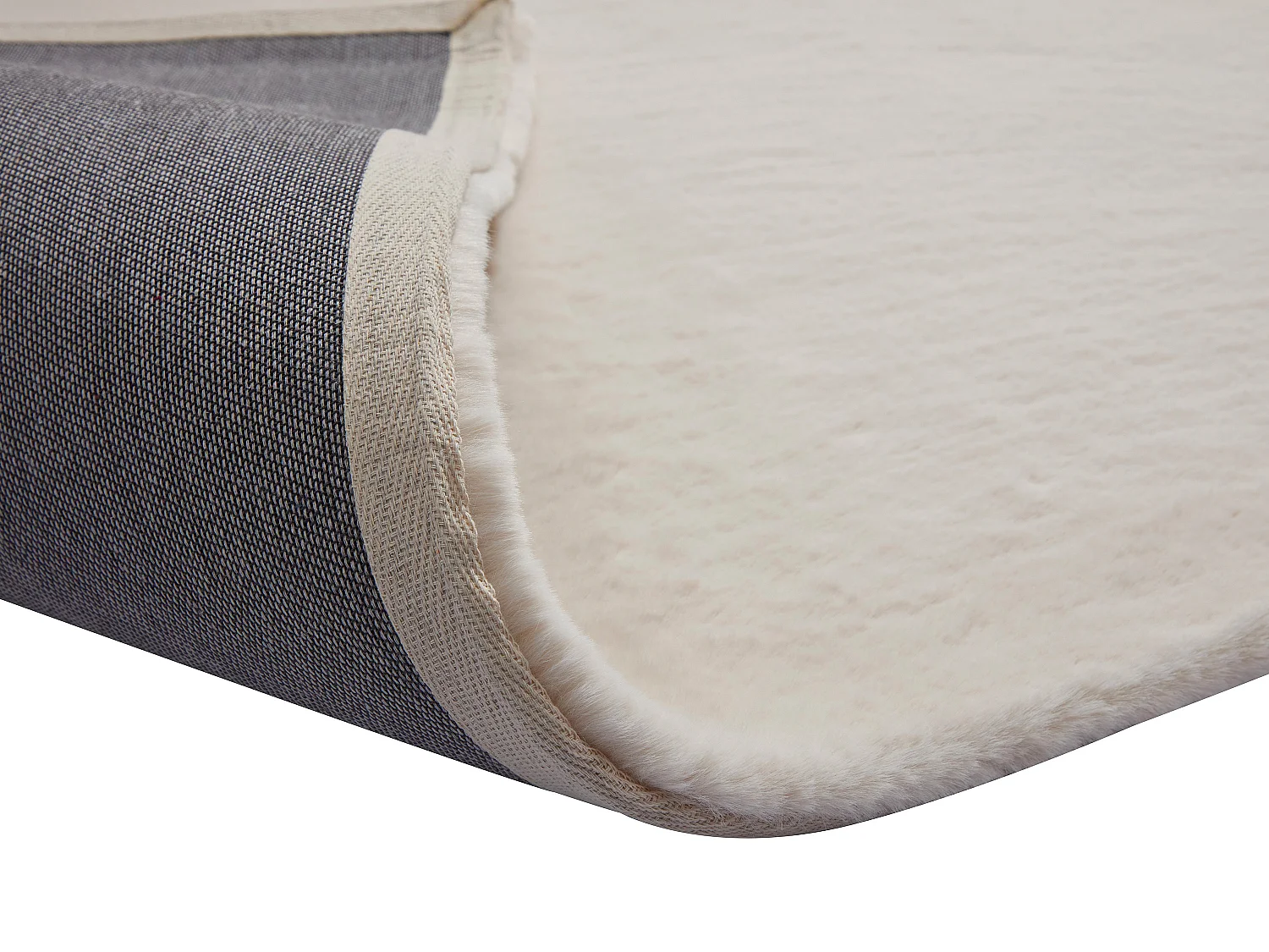 Tapis shaggy à poils longs effet fourrure - 200 x 290 cm - Beige - BUNNY