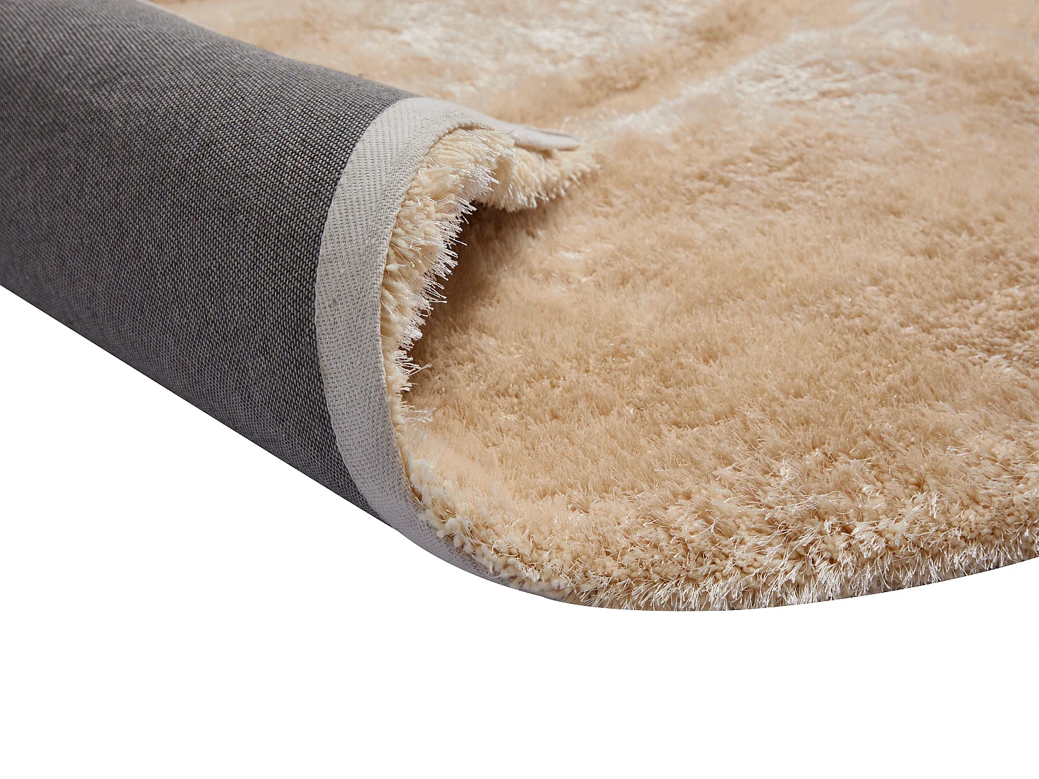 Hochflorteppich mit Reliefstruktur - 160 x 230 cm - Dunkelbeige - PIETRA