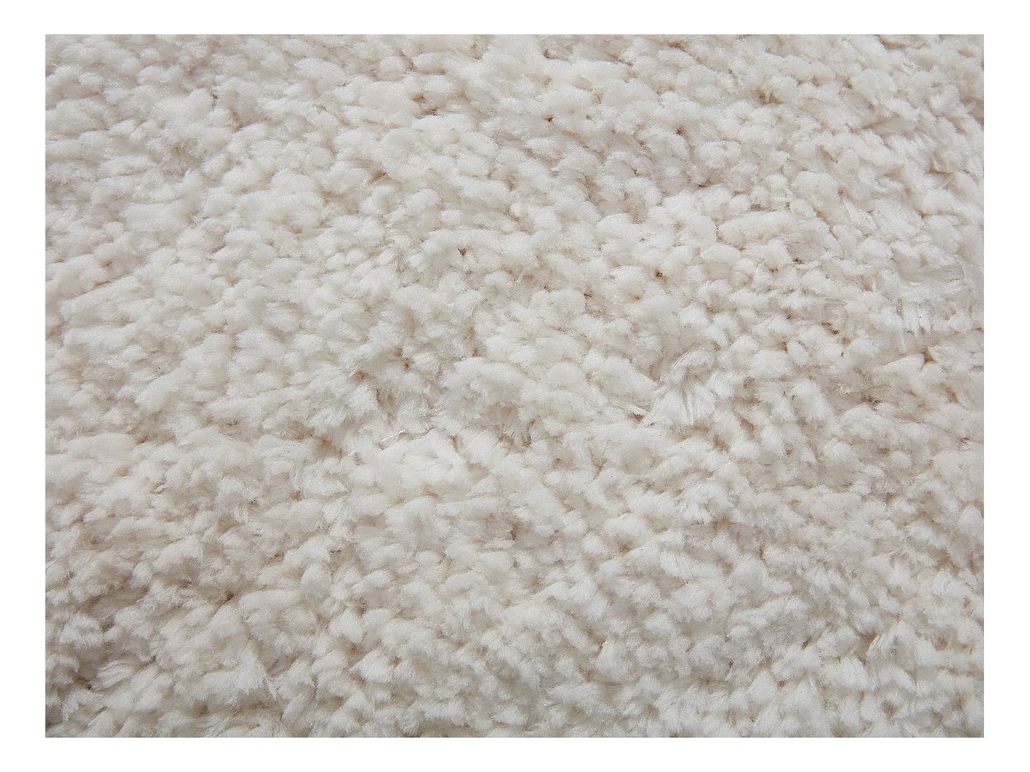 Tapis shaggy à poils longs bords ondulés - 160 x 230 cm - Blanc - NERIDA