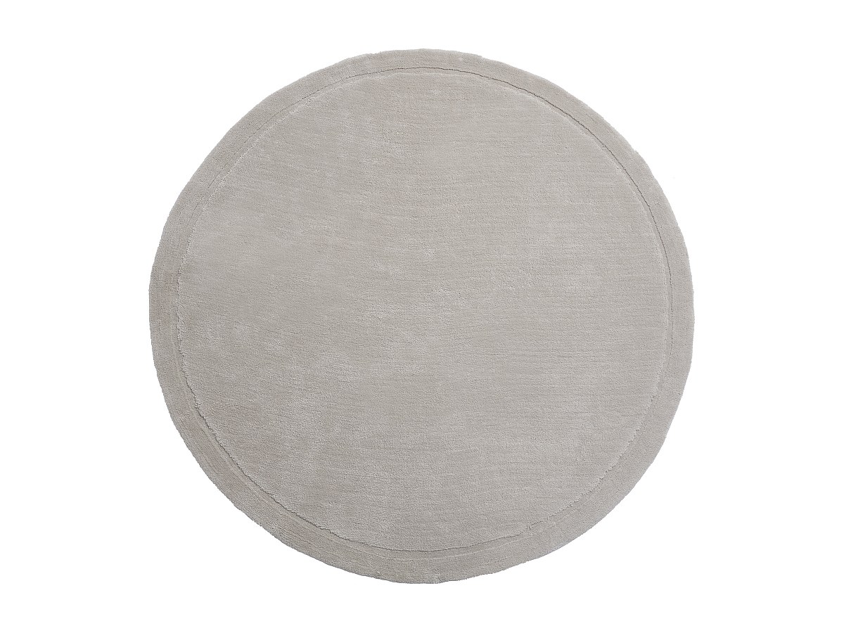 Runder Teppich mit mittellangem Flor - 200 x 200 cm - Taupe - VELINA günstig online kaufen