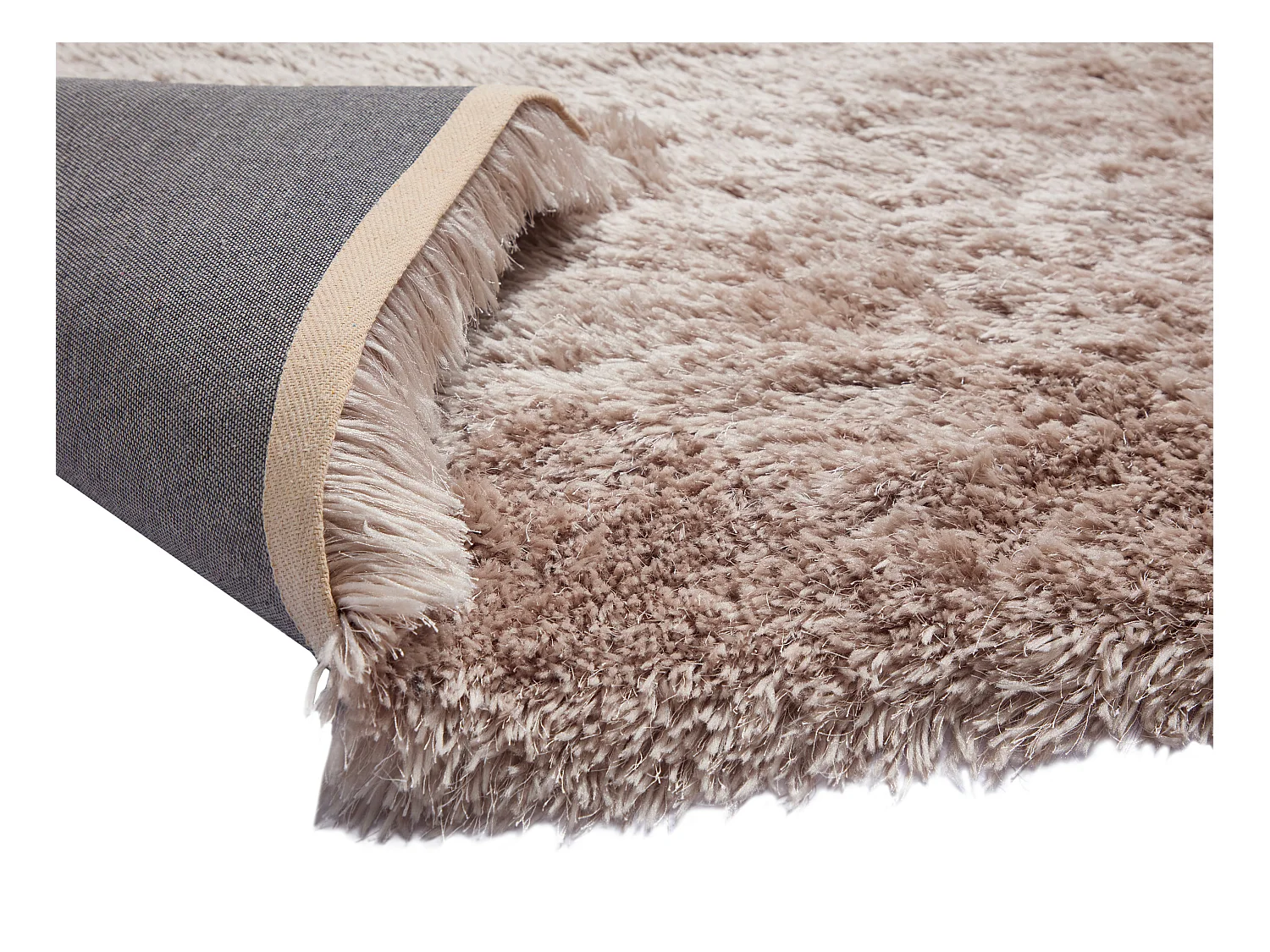 Alfombra shaggy de pelo largo - 160 x 230 cm - Topo - ARDELA