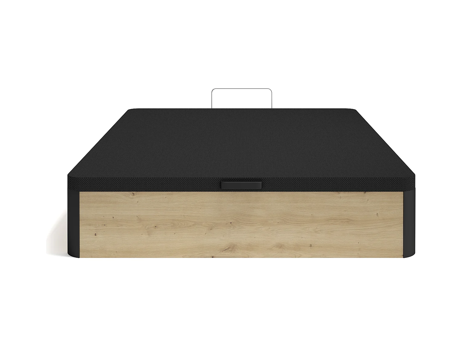 Sommier coffre 140 x 190 cm - Naturel clair et noir - NAMOSI de YSMÉE