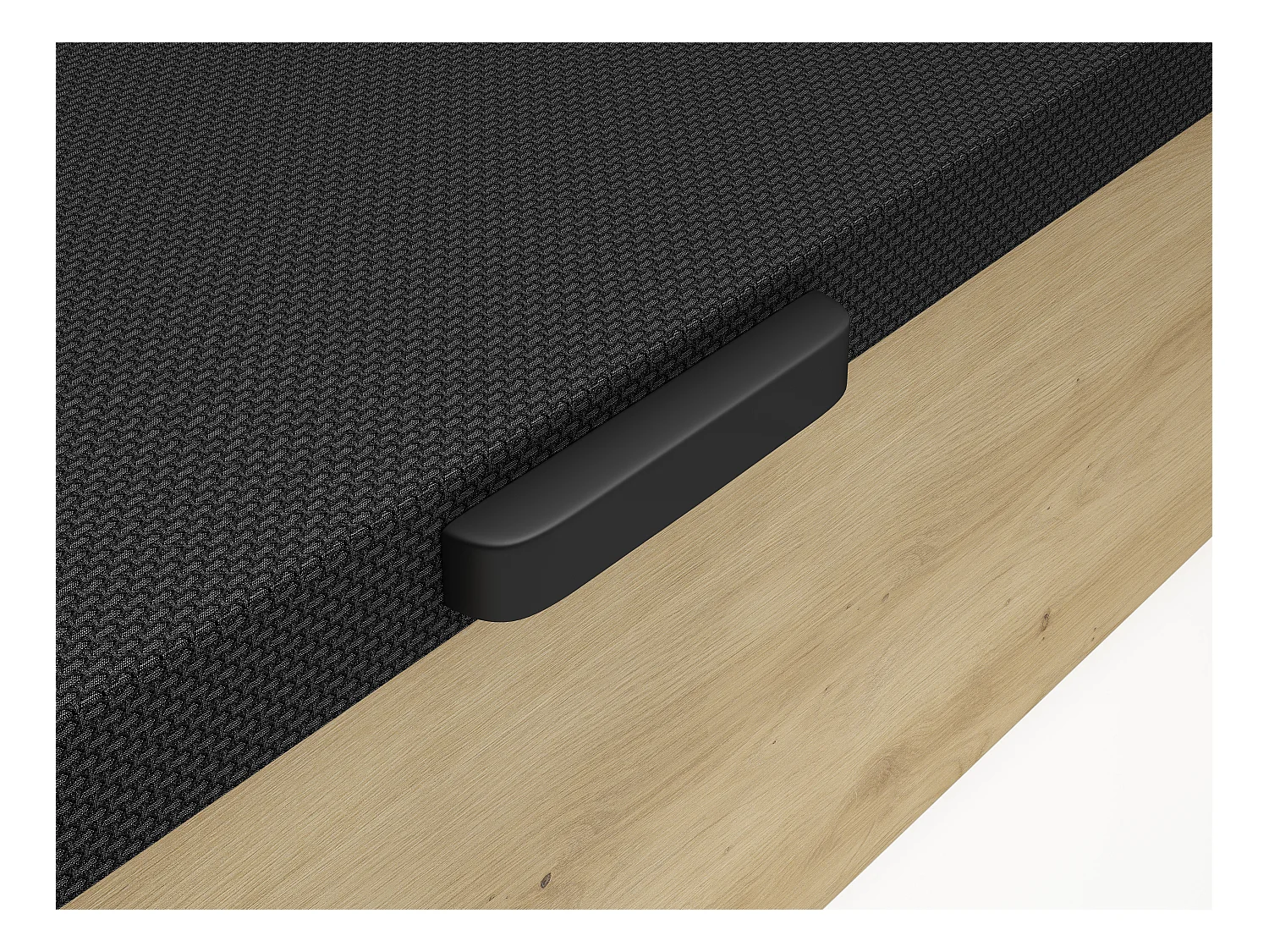 Sommier coffre 140 x 190 cm - Naturel clair et noir - NAMOSI de YSMÉE