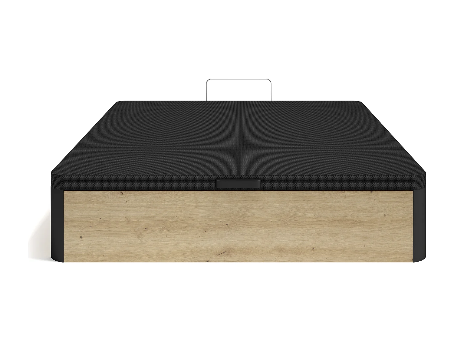 Sommier coffre 140 x 190 cm - Naturel clair et noir - NAMOSI de YSMÉE