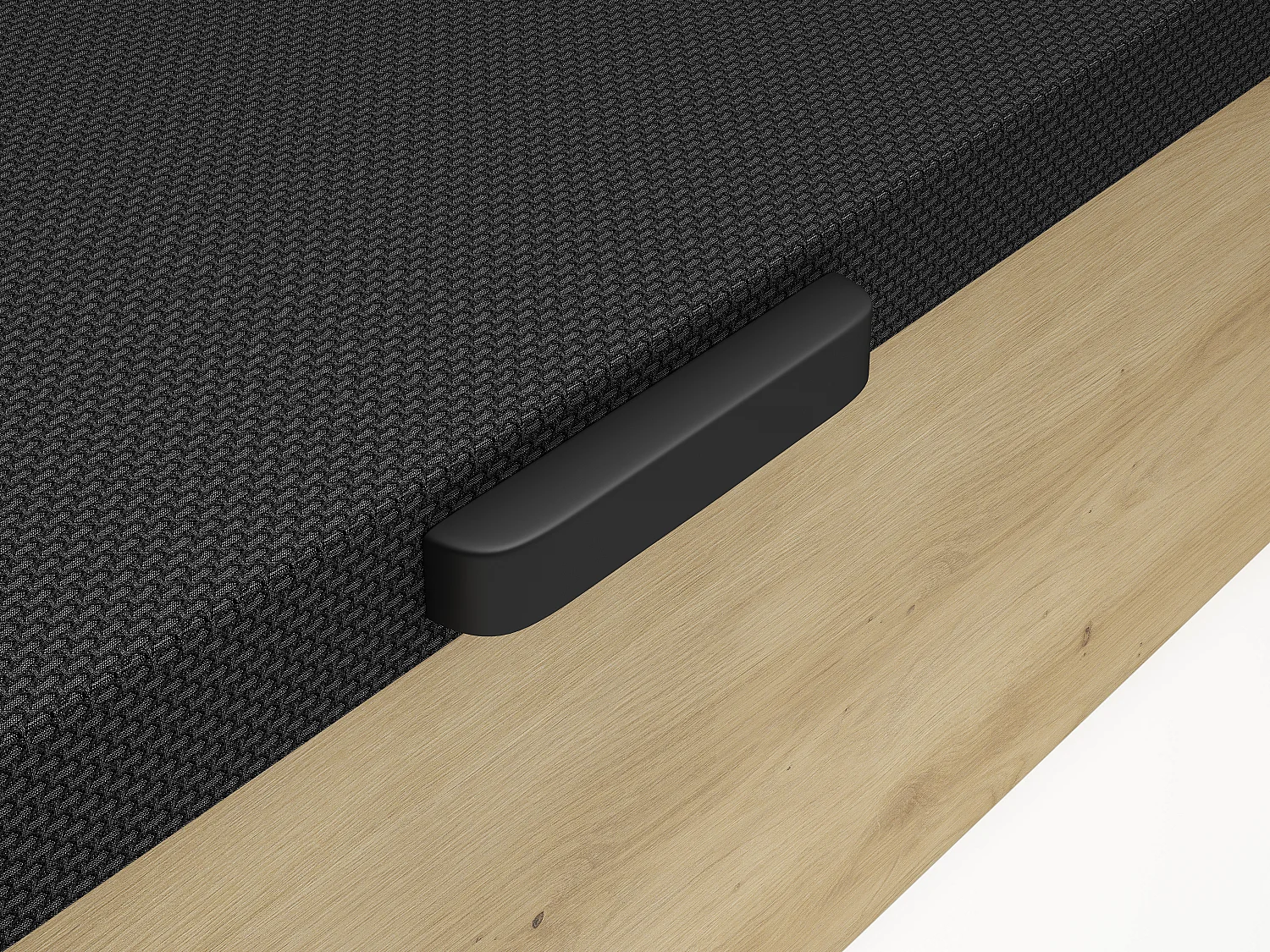 Sommier coffre 140 x 190 cm - Naturel clair et noir - NAMOSI de YSMÉE
