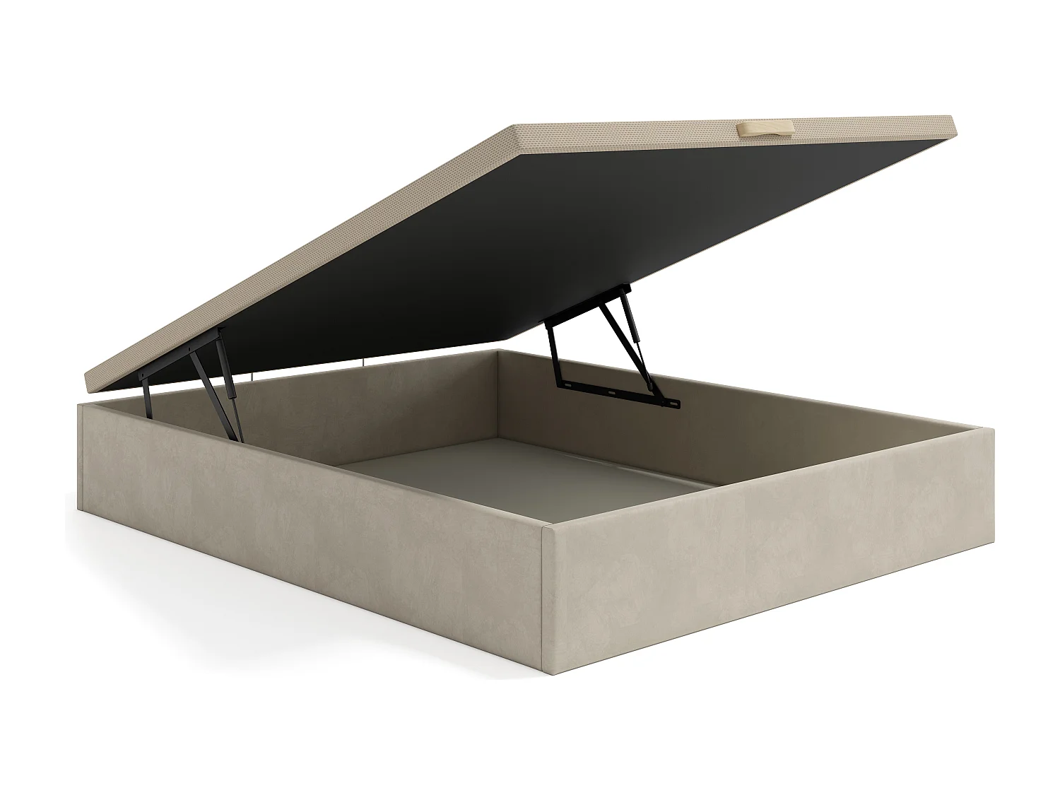 Boksmadras 140 x 190 cm - Beige stof - CENOVAS fra YSMÉE