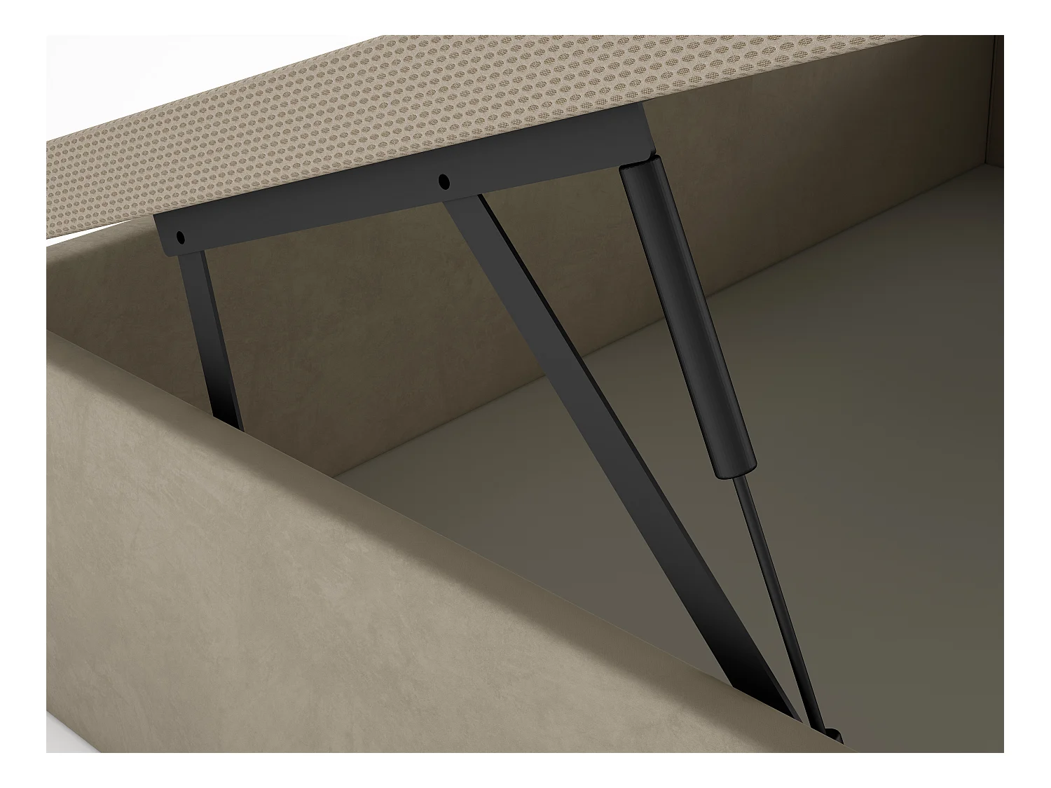 Boksmadras 140 x 190 cm - Beige stof - CENOVAS fra YSMÉE