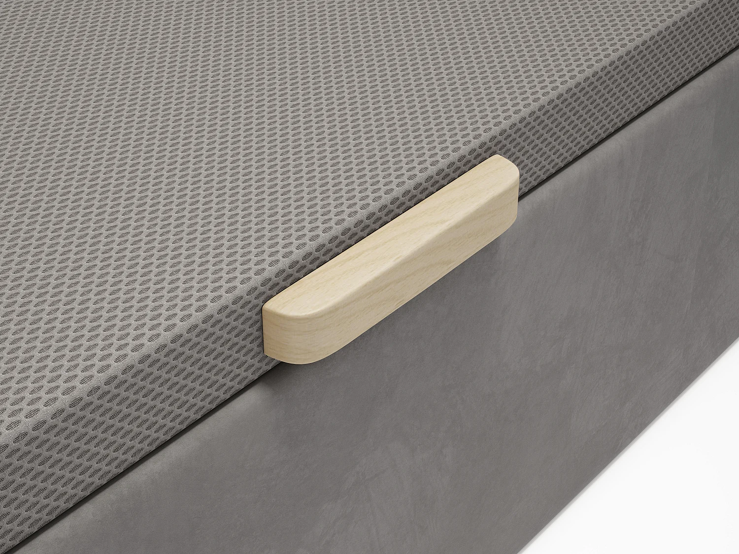 Sengeskaber 140 x 190 cm - Gråt stof - CENOVAS af YSMÉE