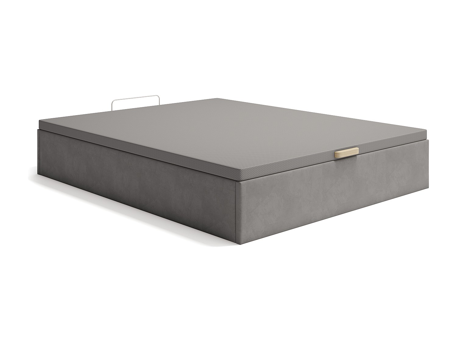 Bettgestell mit Bettkasten - 140 x 190 cm - Stoff - Grau - CENOVAS von YSMÉ günstig online kaufen