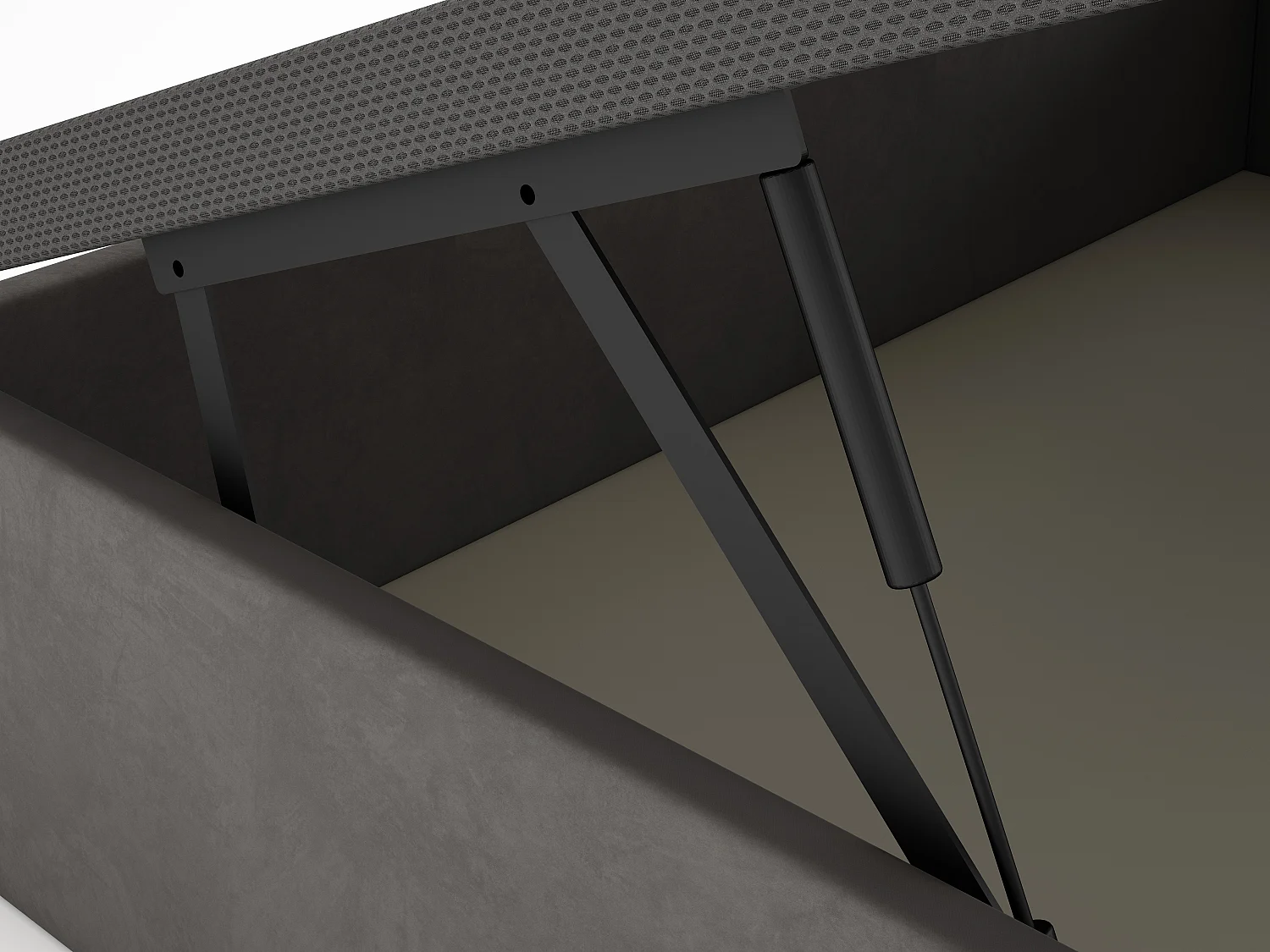 Sängram med förvaring 160 x 200 cm - Grå tyg - CENOVAS av YSMÉE