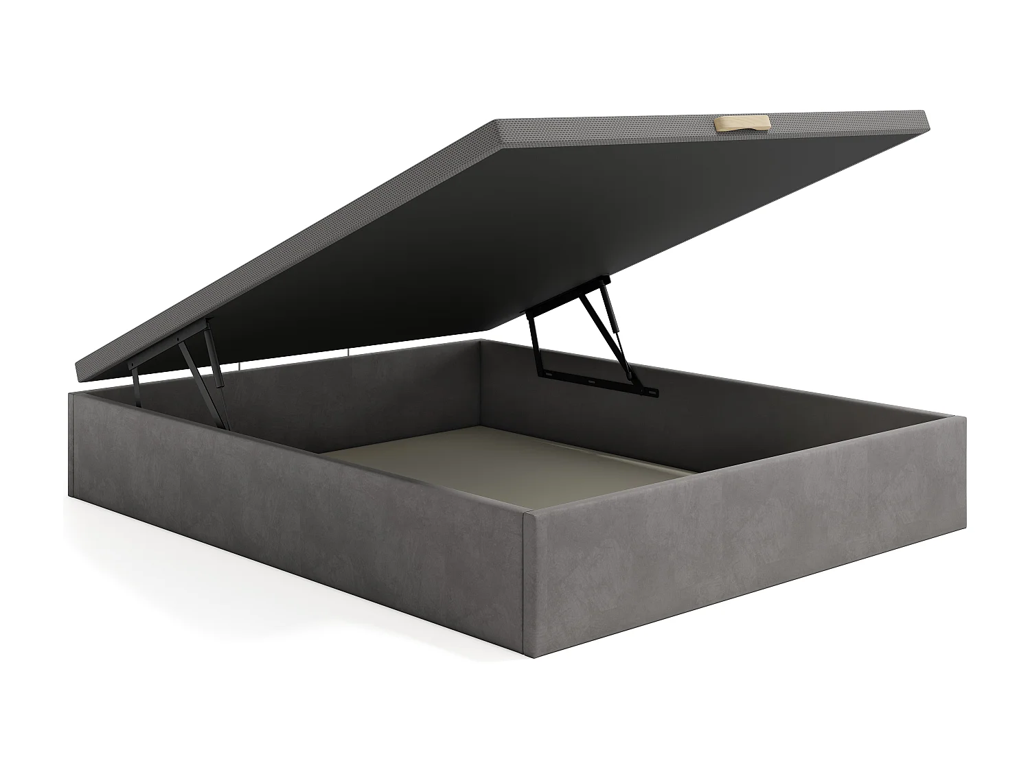 Canapé abatible 160 x 200 cm - Tela gris - CENOVAS de YSMÉE