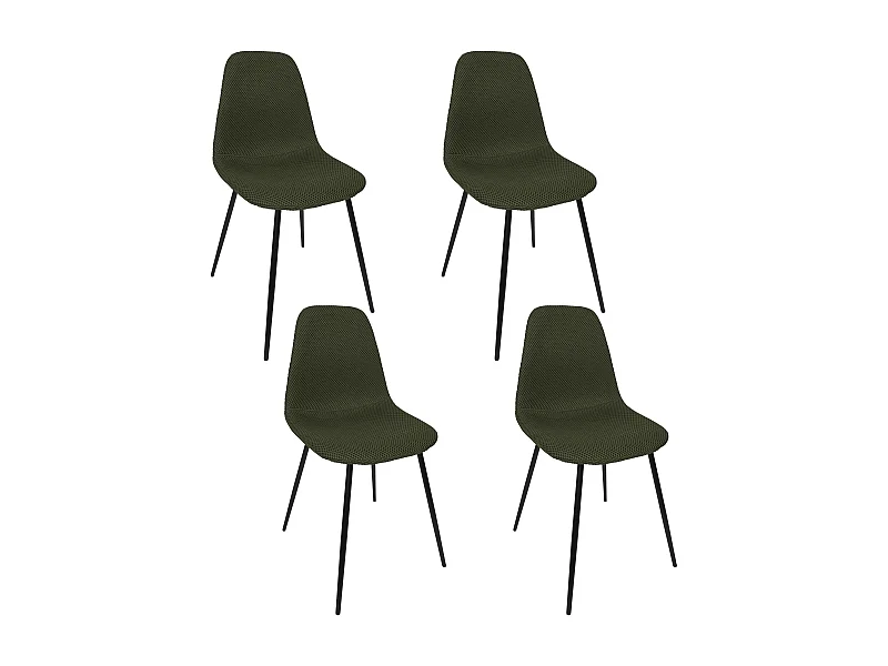 Chaise Atome Kaki - Lot De 4 Vert