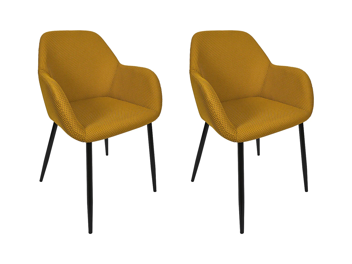 Fauteuil Atome Jaune - Lot De 2 Jaune