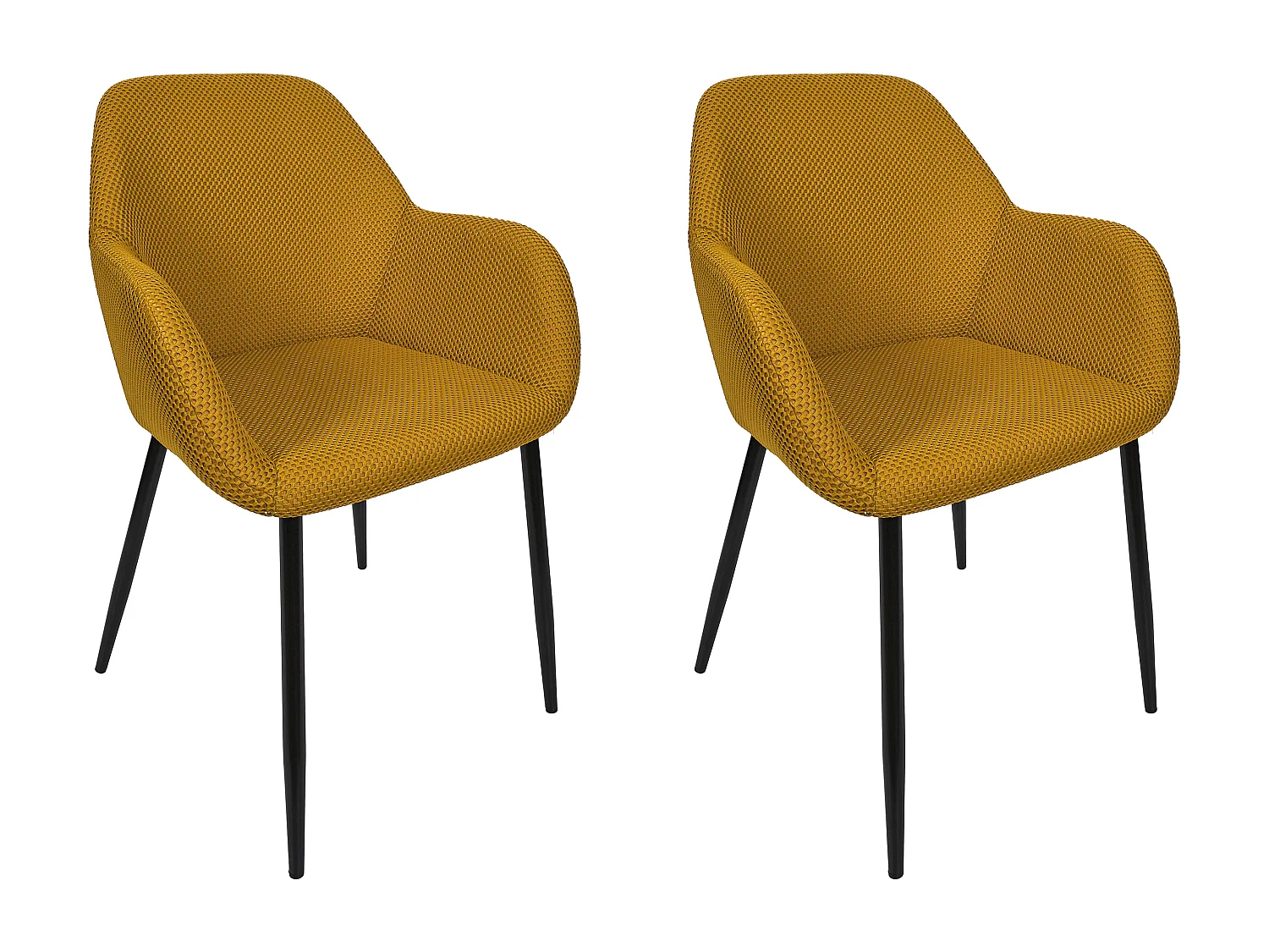 Fauteuil Atome Jaune - Lot De 2 Jaune