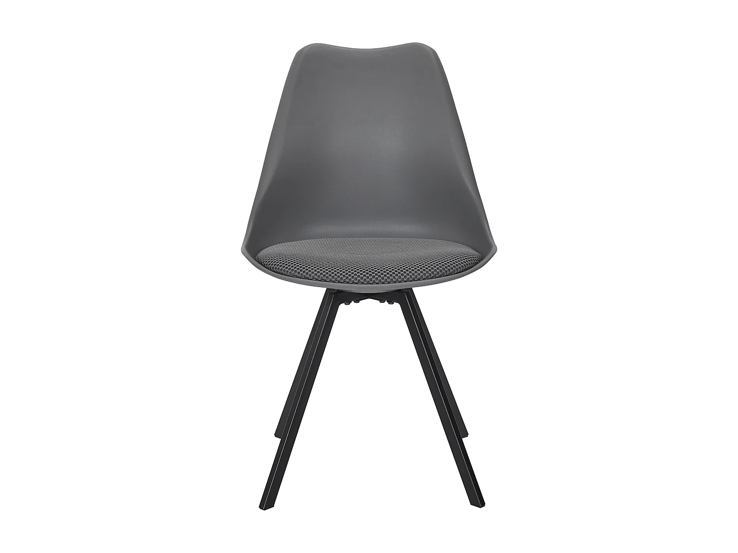 Chaise Avec Coussin Atome Gris - Lot De 4 Gris