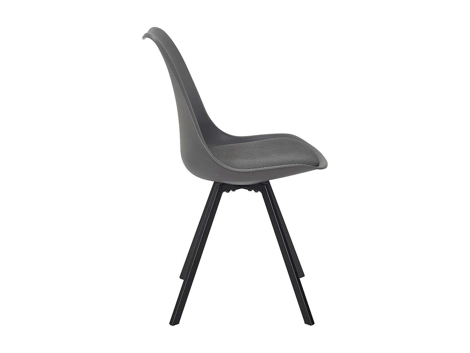 Chaise Avec Coussin Atome Gris - Lot De 4 Gris