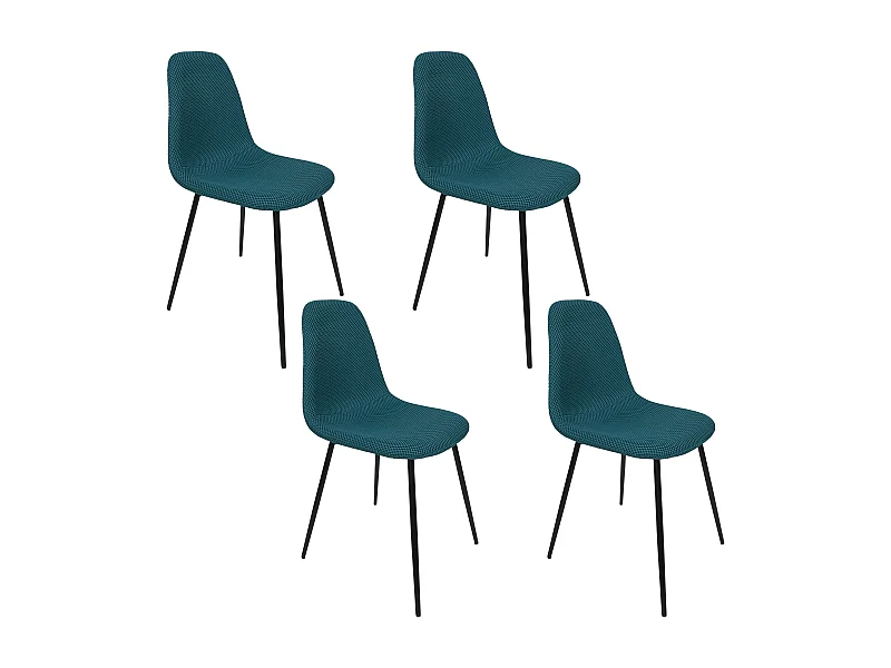 Chaise Atome Bleu - Lot De 4 Bleu