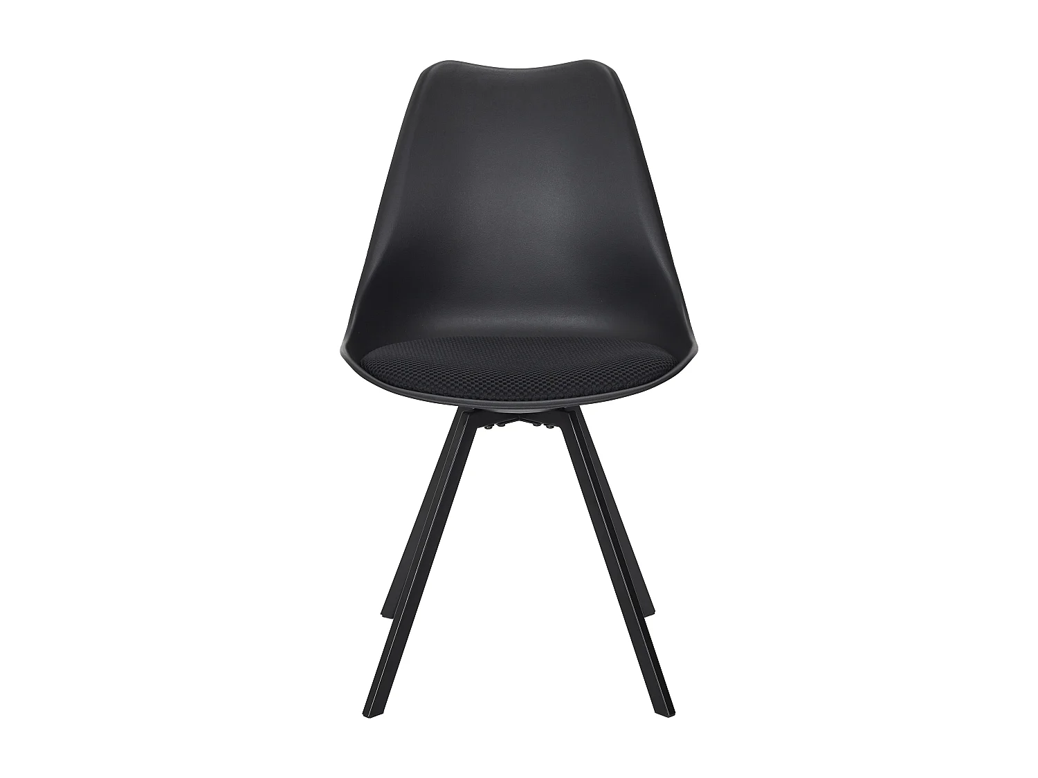 Chaise Avec Coussin Atome Noir - Lot De 4 Noir