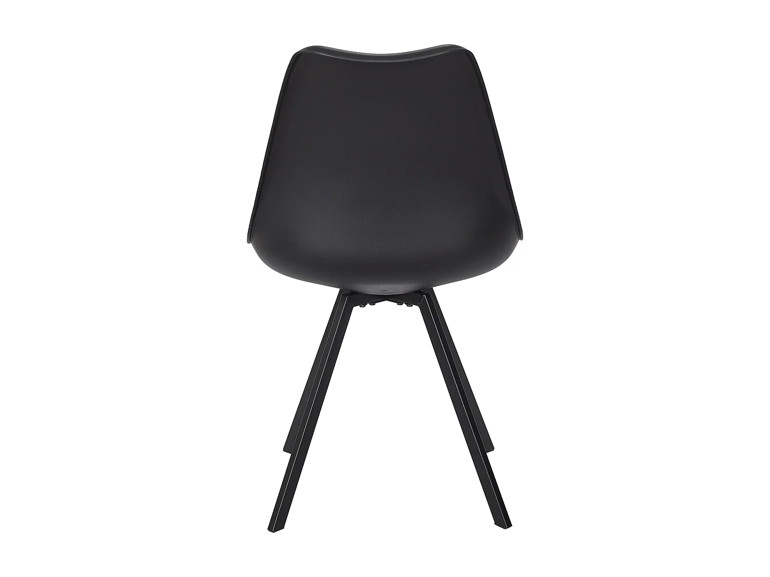 Chaise Avec Coussin Atome Noir - Lot De 4 Noir