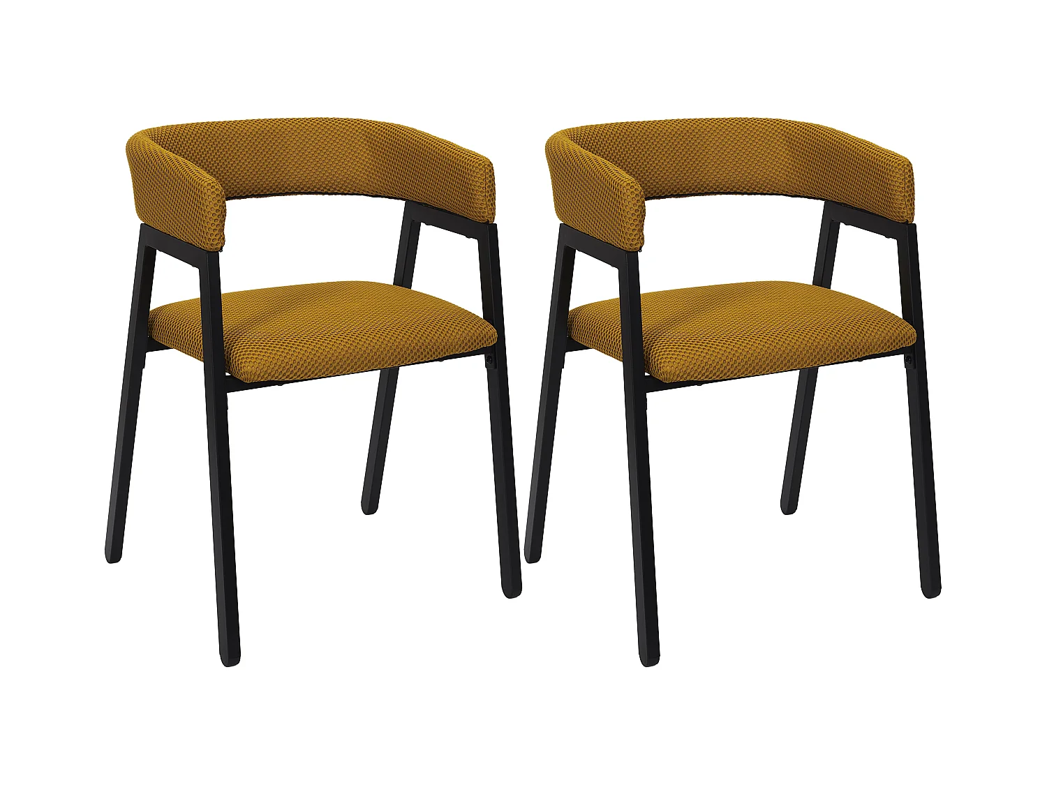 Fauteuil Design Atome Jaune - Lot De 2 Jaune