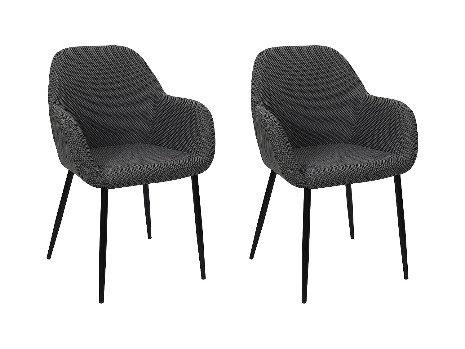 Fauteuil Atome Gris - Lot De 2 Gris