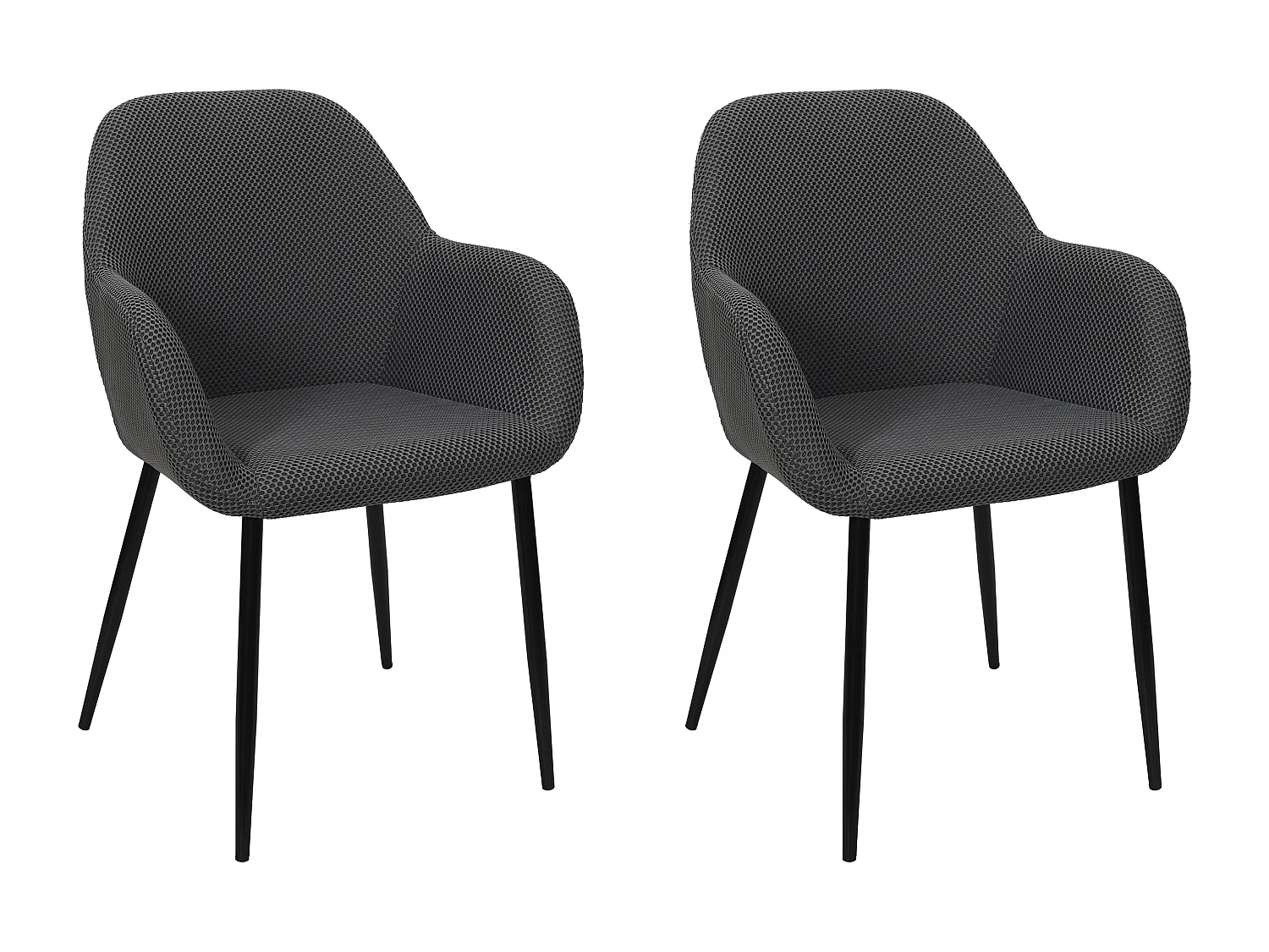 Fauteuil Atome Gris - Lot De 2 Gris