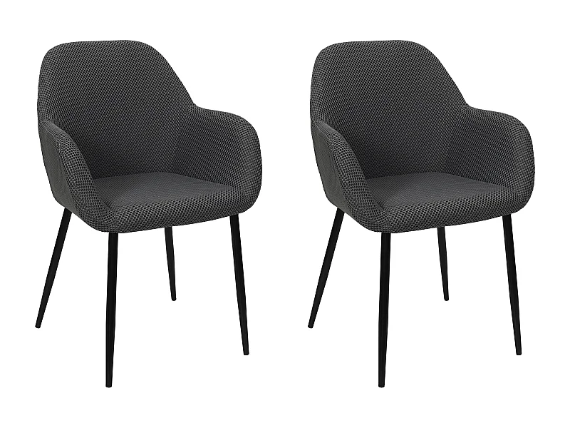 Fauteuil Atome Gris - Lot De 2 Gris