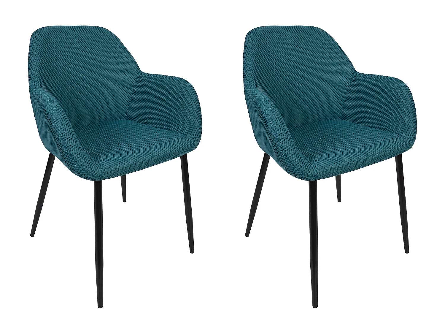 Fauteuil Atome Bleu - Lot De 2 Bleu