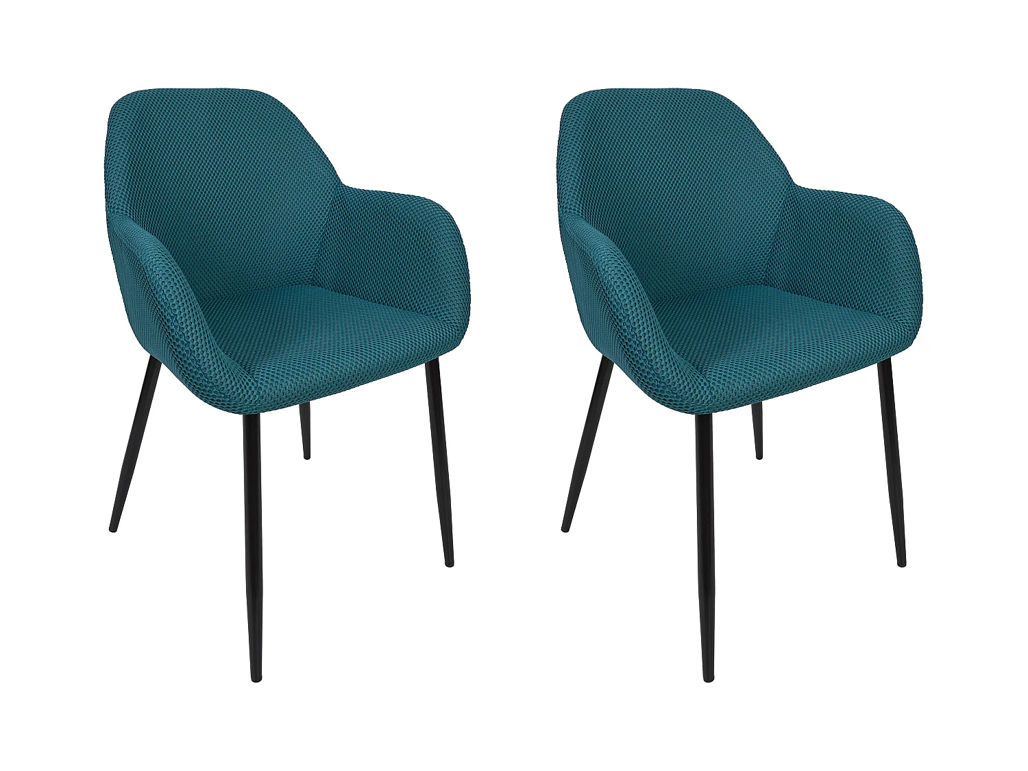 Fauteuil Atome Bleu - Lot De 2 Bleu