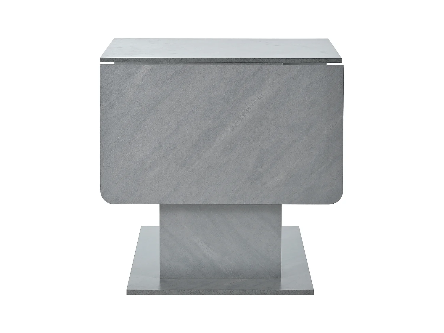 Opvouwbare eettafel met 2 deuren en 1 nis - 50/140 x 78 x 75,6 cm - LED's - MDF-hout - Grijs