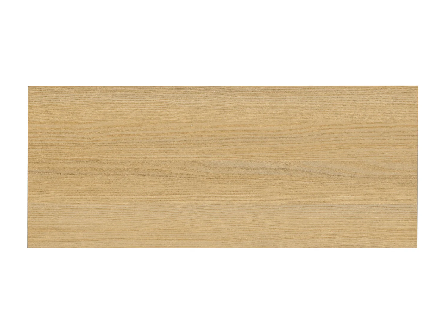 Konsola retro z 2 szufladami i 2 półkami - 85 x 35 x 77 cm - drewno MDF - biały + naturalny