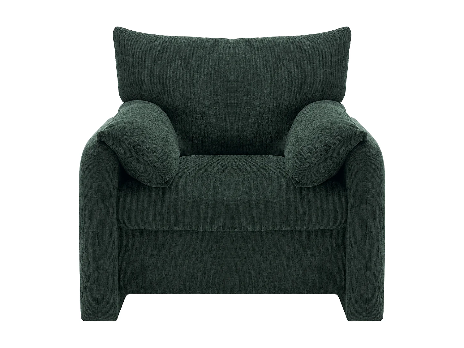 Poltrona, sofá de 1 lugar em tecido chenille - com braços e encosto - 96 x 82 x 84 cm - para sala de estar, quarto - Verde